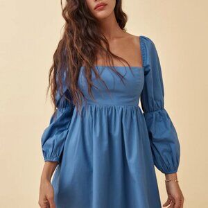 Reformation Michaela Dress, Size 8, Azure (Blue) Color